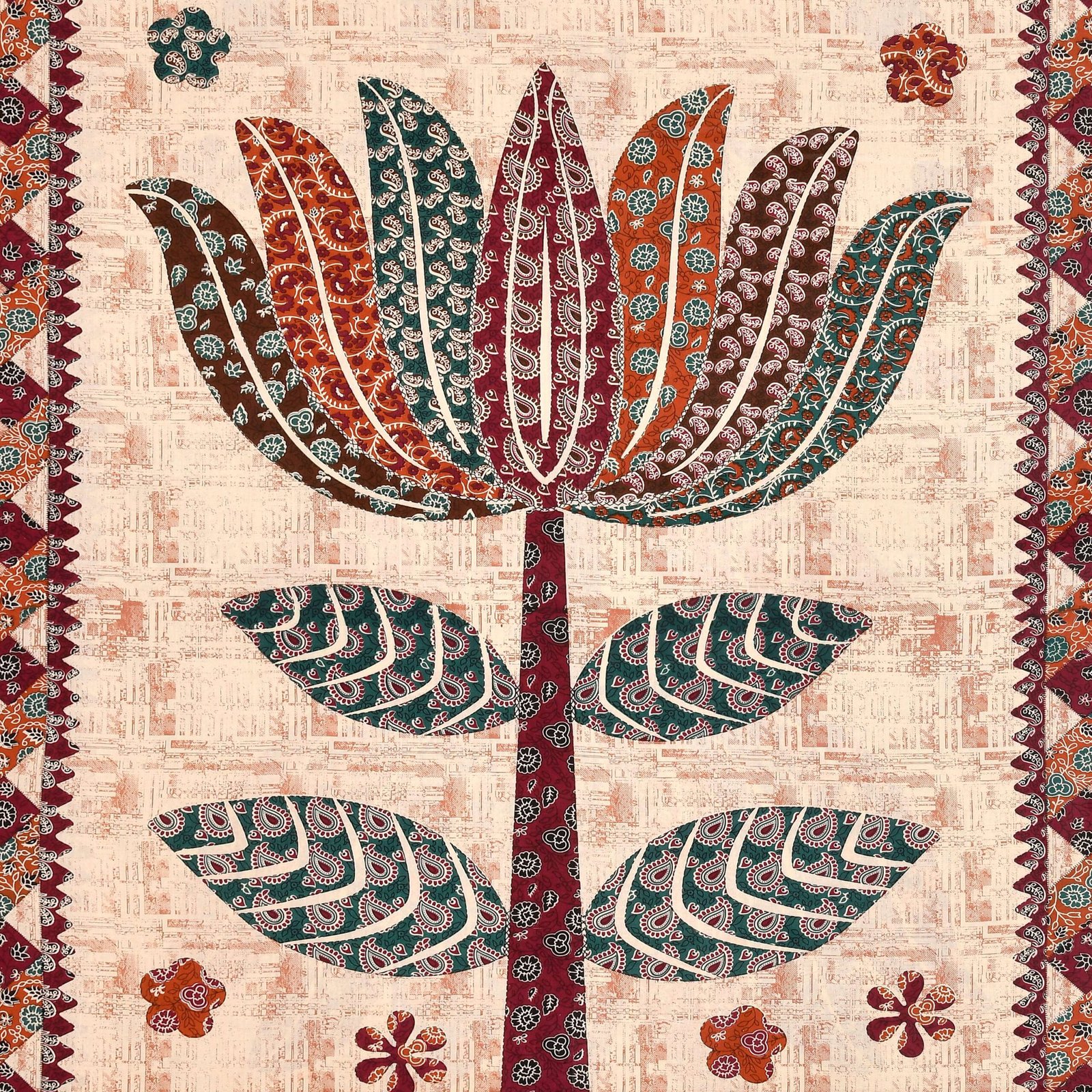 Rajasthani Traditionally Printed Cotton Doublebed Bedsheet With Pack of 2 Pillow Covers - Image 3