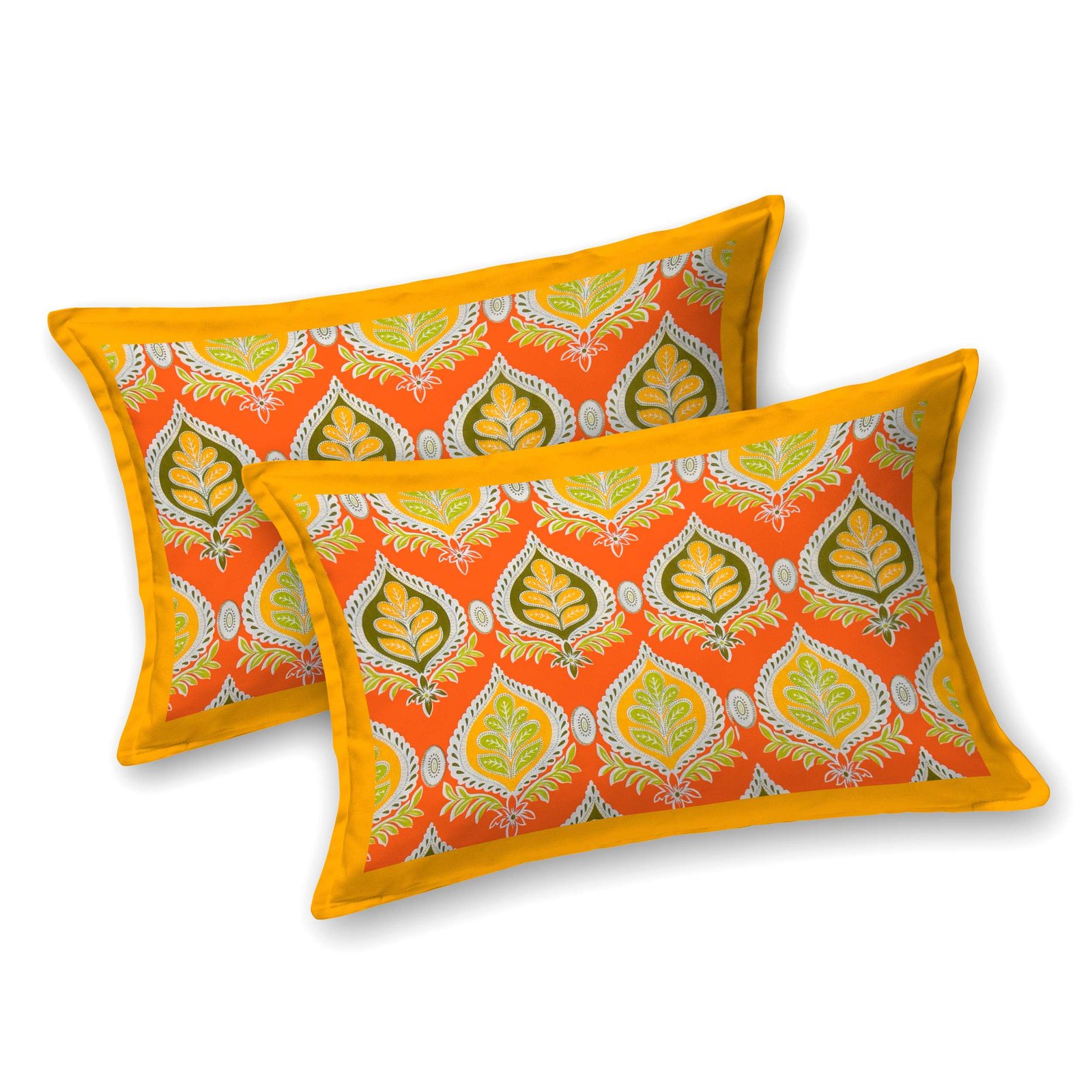 Rajasthani Traditionally Printed Cotton Doublebed Bedsheet With Pack of 2 Pillow Covers - Image 3